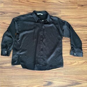 Zara Black Casual Button Down Shirt